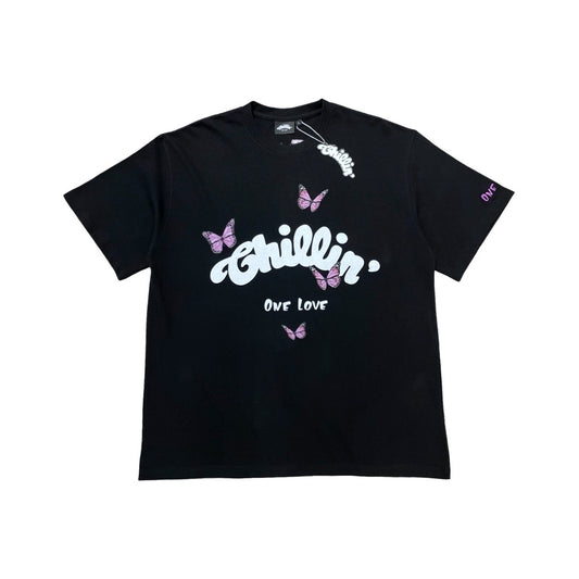 BIG LOGO BUTTERFLY S/S TEE - BLACK / PURPLE