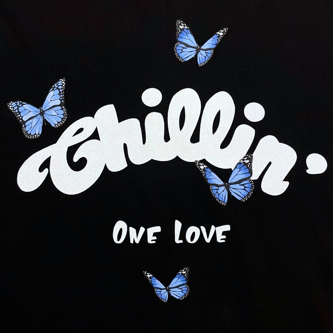 BIG LOGO BUTTERFLY S/S TEE - BLACK / BLUE
