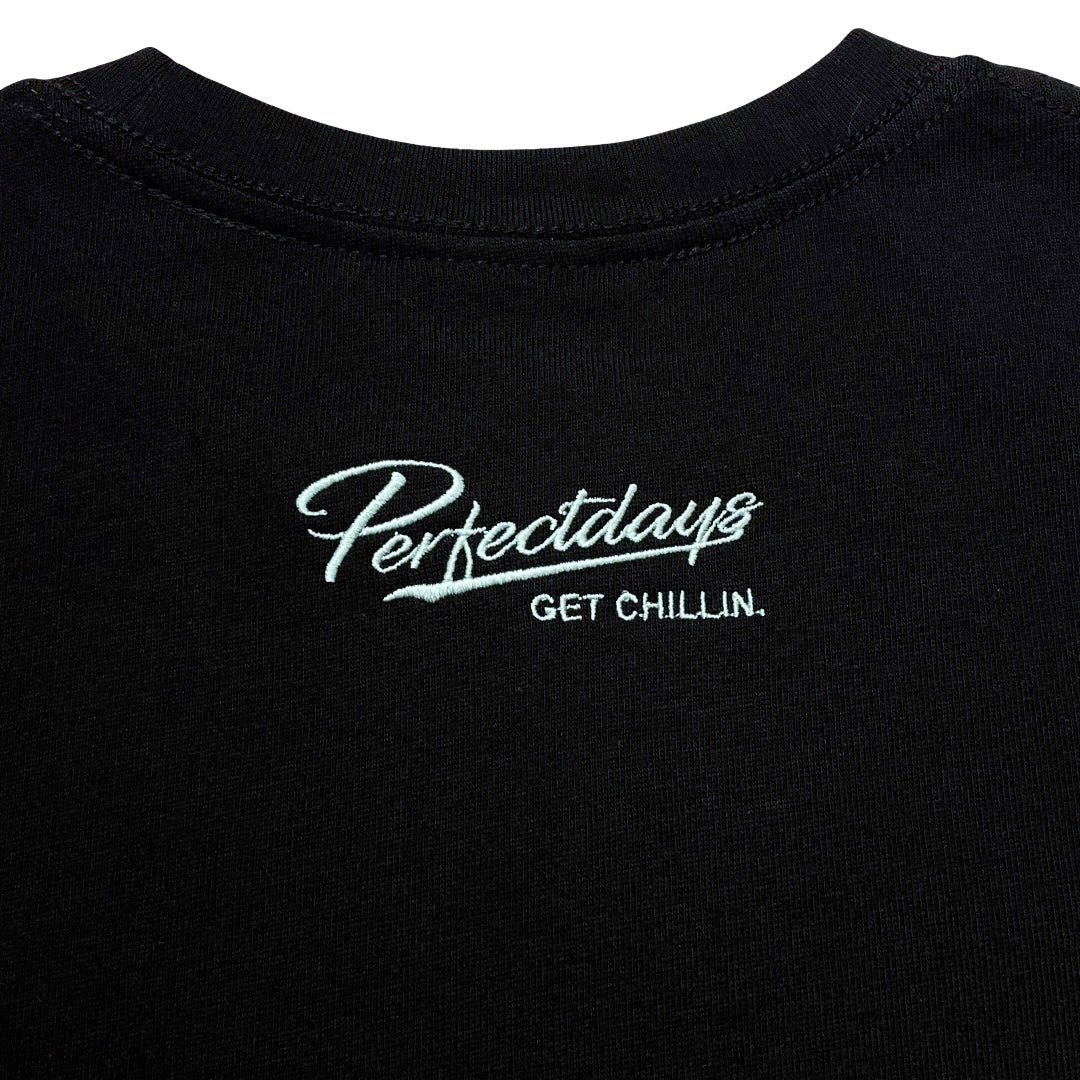 BIG LOGO BUTTERFLY S/S TEE - BLACK / MINT