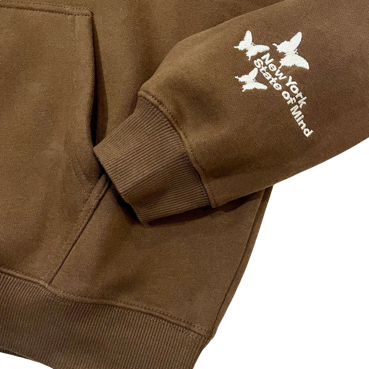 NY BUTTERFLY HOODIE - BROWN
