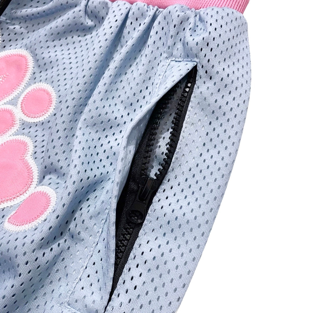 BASKETBALL STAR SHORTS - SKY BLUE / PINK