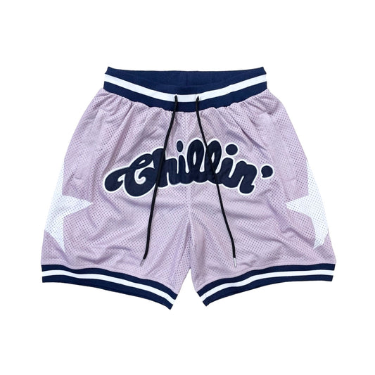 BASKETBALL STAR SHORTS - PURPLE / NAVY