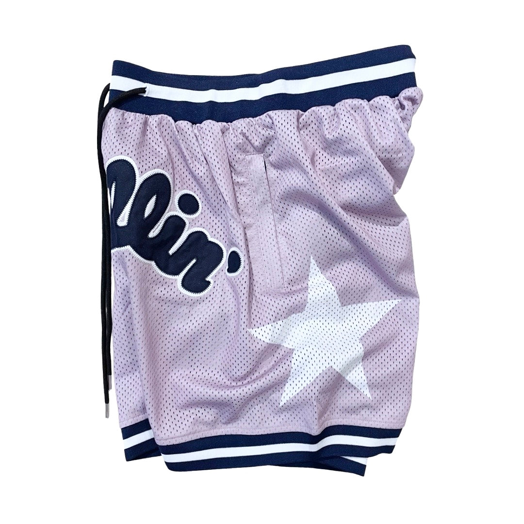BASKETBALL STAR SHORTS - PURPLE / NAVY