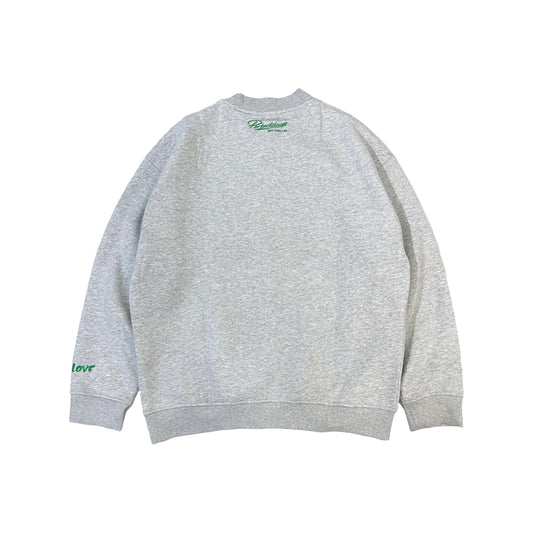 CHILLIN' × Castle Records -"MUSIC LOVER" CREWNECK - GREY
