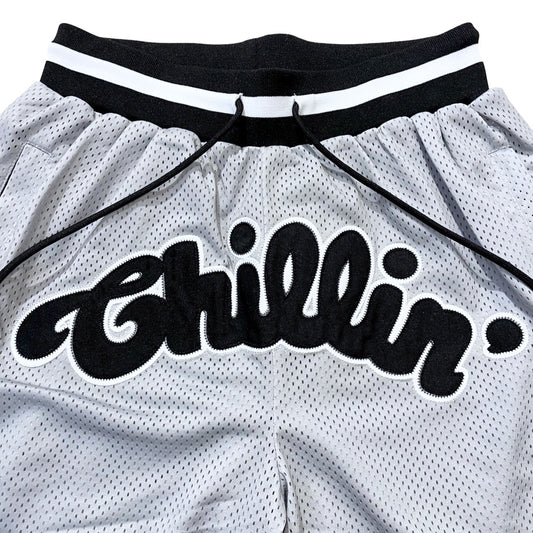 BASKETBALL STAR SHORTS - GREY / BLACK