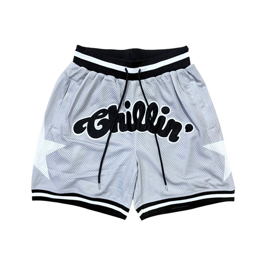 BASKETBALL STAR SHORTS - GREY / BLACK