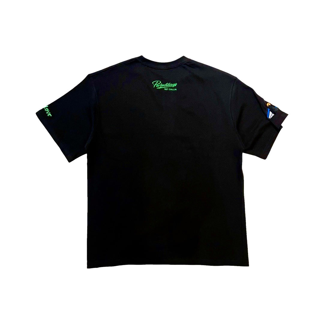 CHILLIN' × Castle Records - "MUSIC LOVER" S/TEE - BLACK