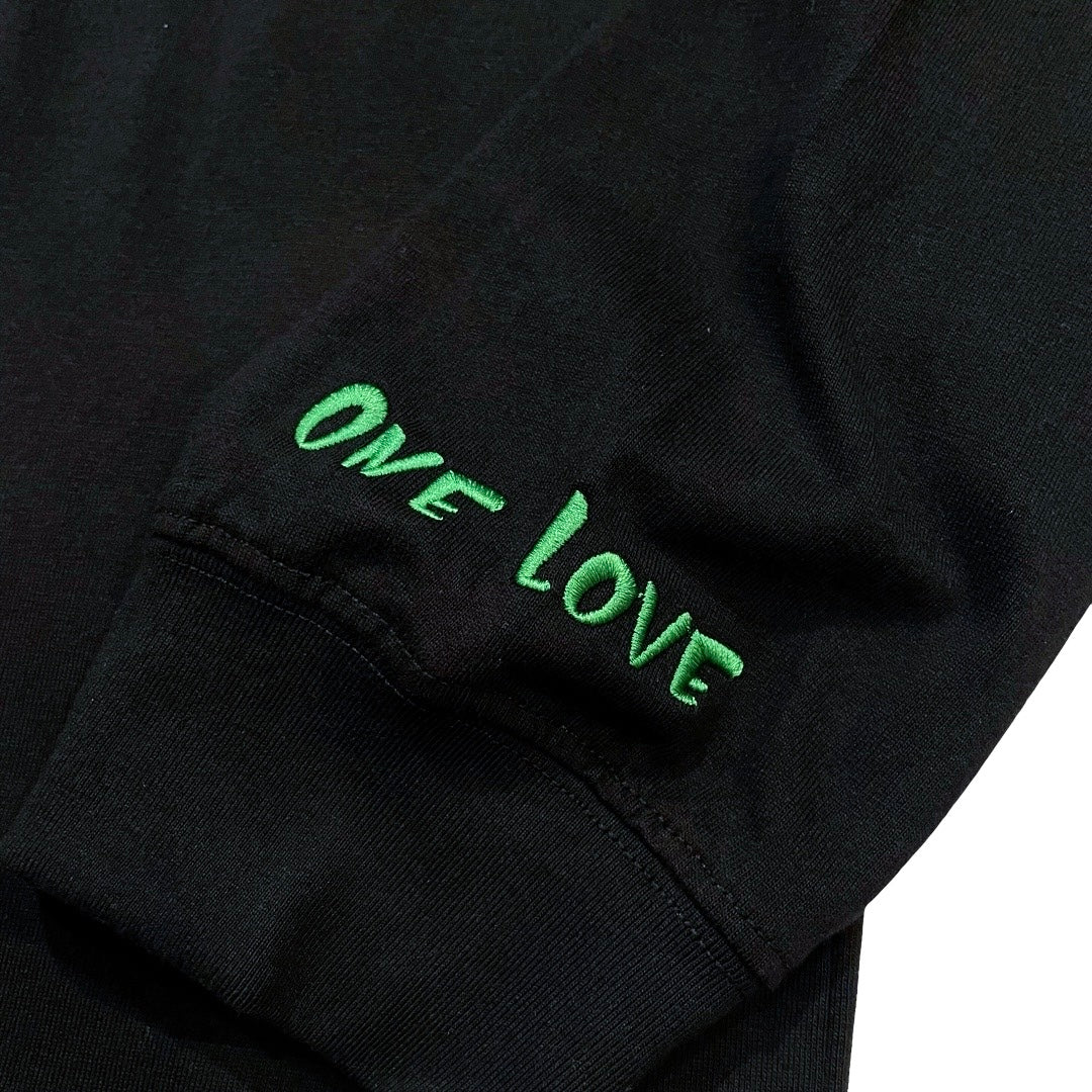CHILLIN' × Castle Records - "MUSIC LOVER" L/TEE - BLACK
