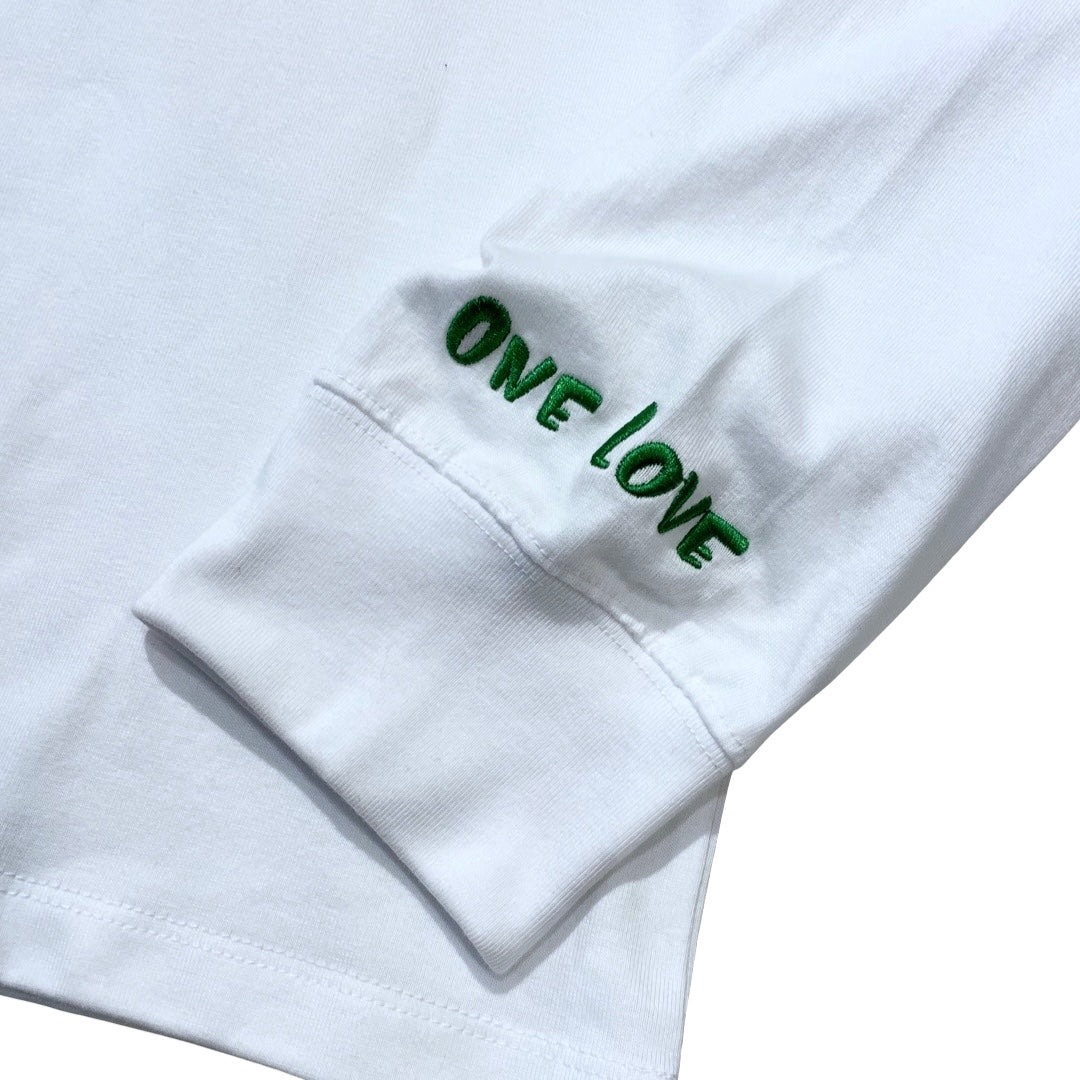 CHILLIN' × Castle Records - "MUSIC LOVER" L/TEE - WHITE