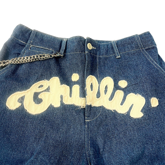 CARGO DENIM SHORTS