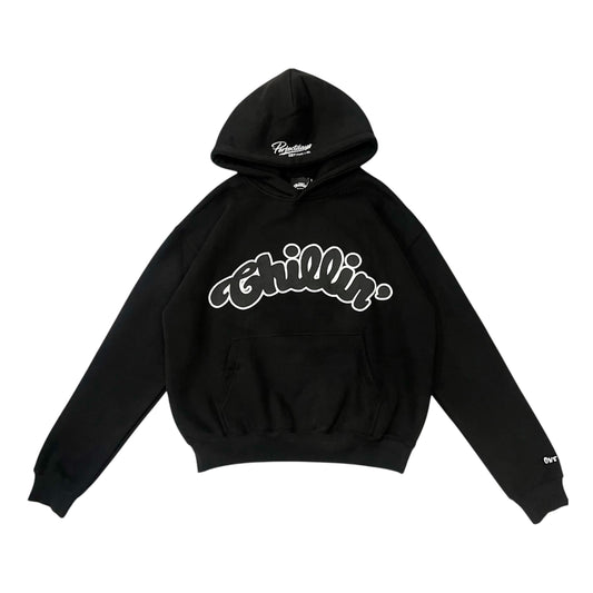 BIG LOGO LAYERED SWEAT SET- BLACK