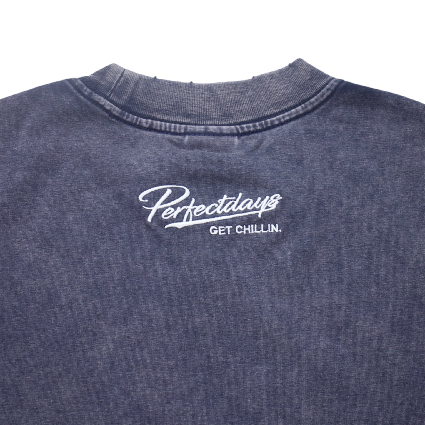 Women's BIG LOGO CROPPED PIGMENT S/S TEE -NAVY