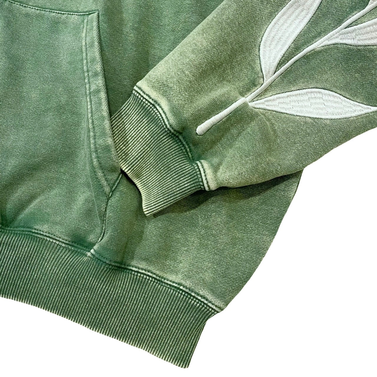 "DOVE" PIGMENT ZIP HOODIE - GREEN