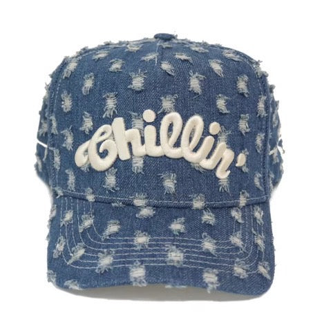 CRASH DENIM CAP - BLUE