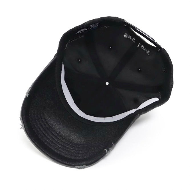 CRASH DENIM CAP - BLACK