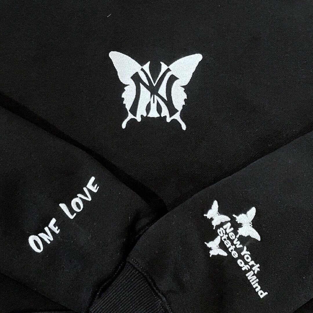NY BUTTERFLY CREWNECK - BLACK