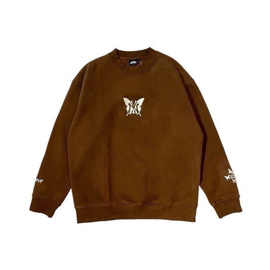 NY BUTTERFLY CREWNECK - BROWN
