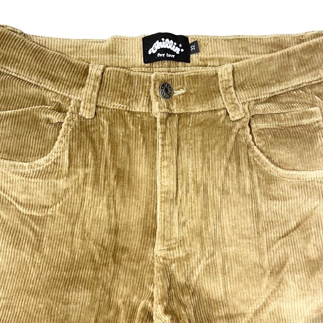 CORDUROY CARGO PANTS - BROWN