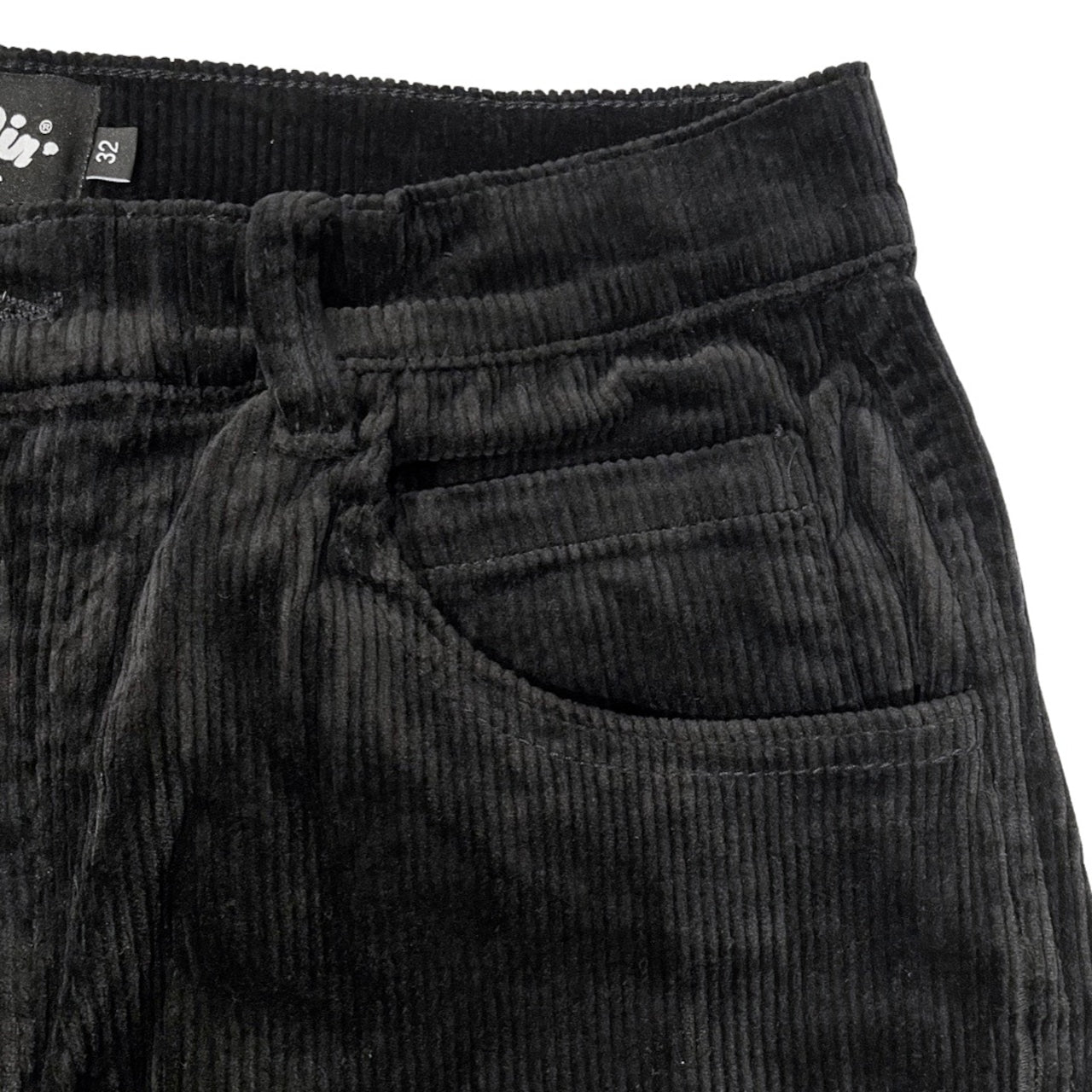 CORDUROY CARGO PANTS - BLACK
