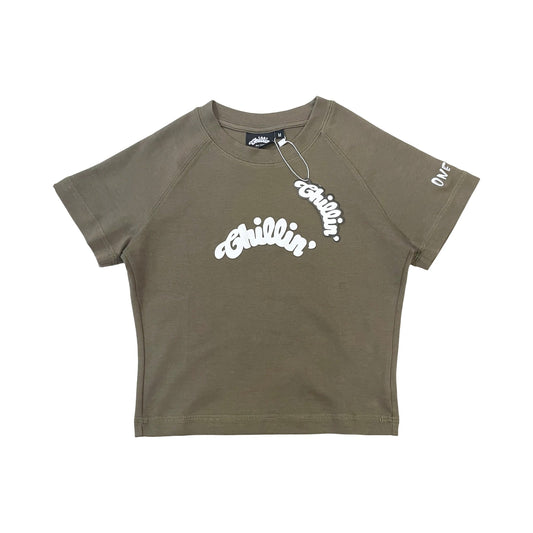 Women's CROPPED S/S TEE - OLIVE