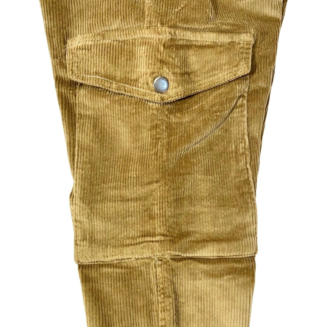 CORDUROY CARGO PANTS - BROWN