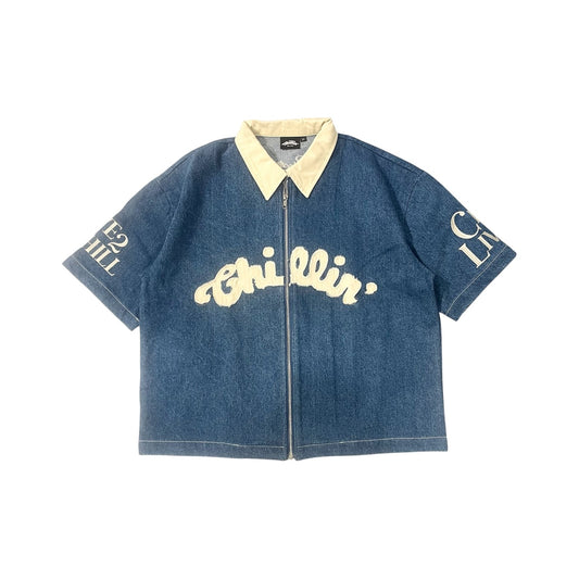 OPEN ZIP DENIM SHIRTS