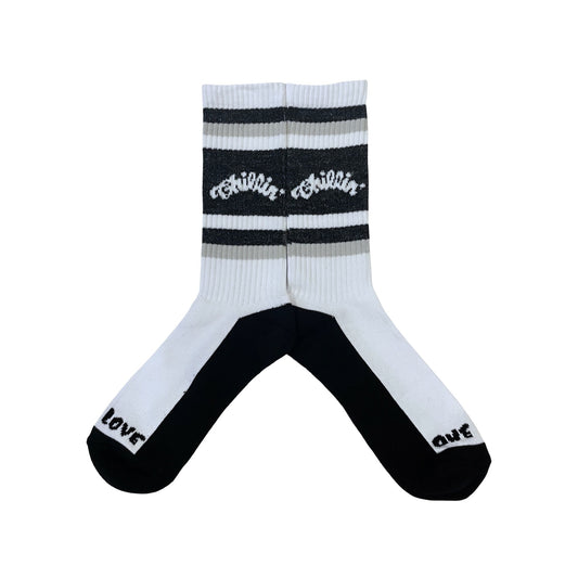 LUMINOUS LOGO SOCKS - BLACK
