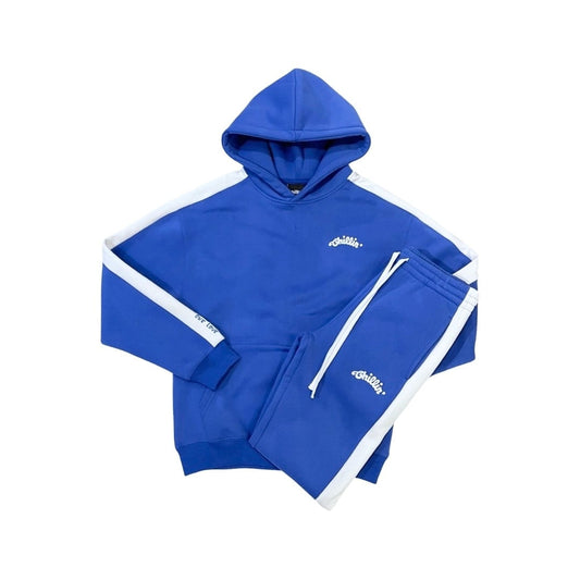 LINE SWEATSUIT SET - BLUE
