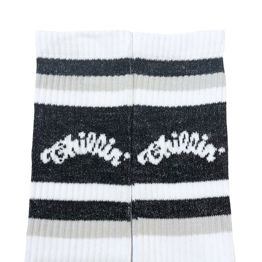 LUMINOUS LOGO SOCKS - BLACK