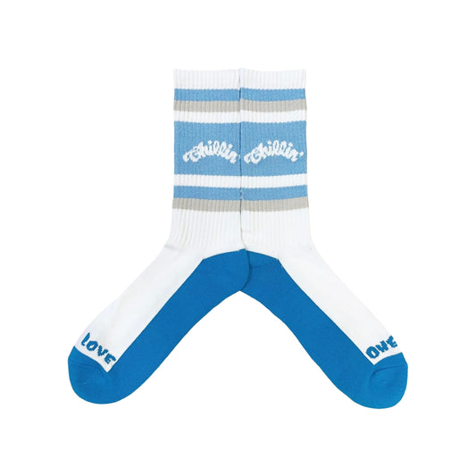 LUMINOUS LOGO SOCKS - SKY BLUE