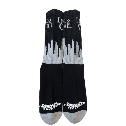 CITY NY REFLECTOR SOCKS - BLACK