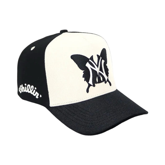 NY BUTTERFLY 5PANEL CAP - BLACK