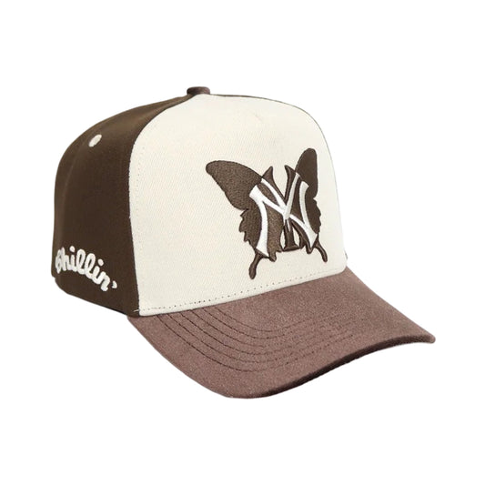 NY BUTTERFLY 5PANEL CAP - BROWN