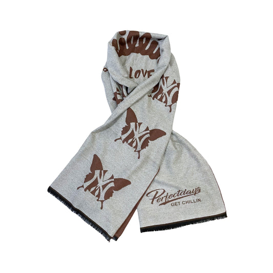 NY BUTTERFLY STOLE - BROWN