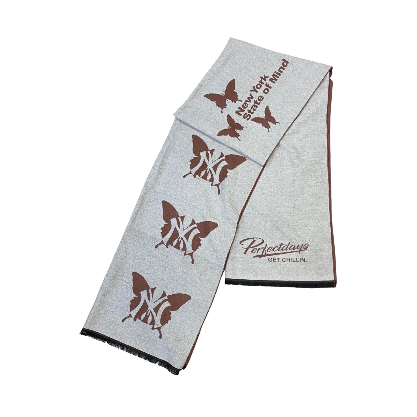 NY BUTTERFLY STOLE - BROWN
