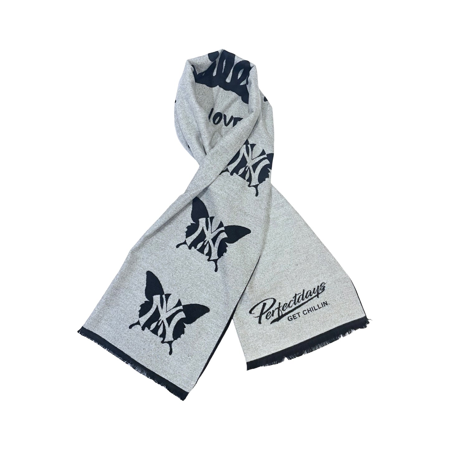 NY BUTTERFLY STOLE - BLACK