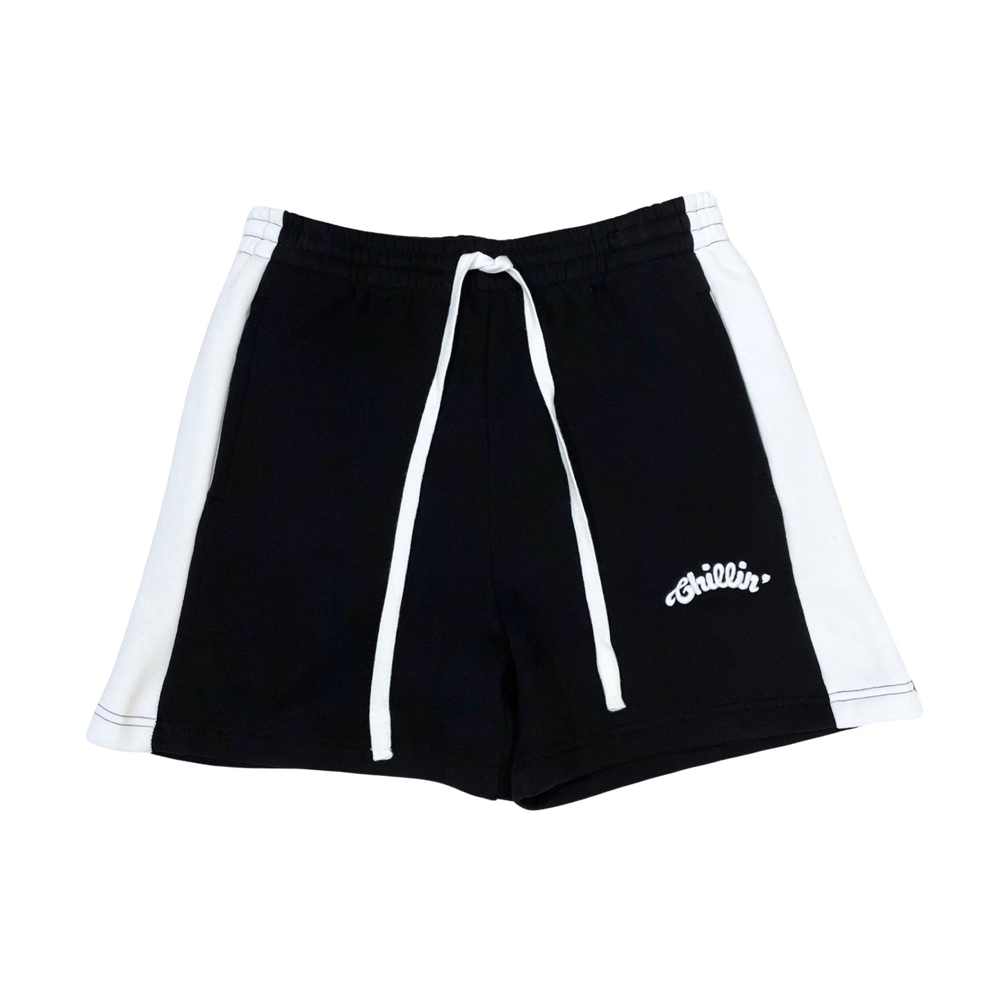LINE ZIP-UP SWEATSUIT SET - BLACK
