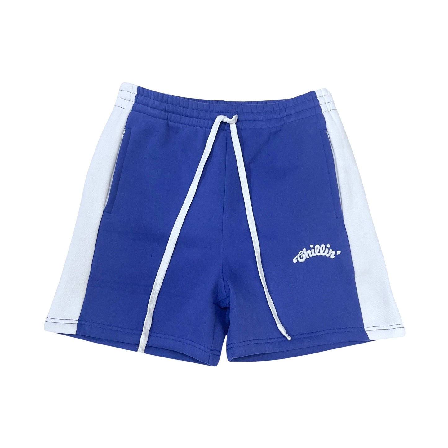 LINE ZIP-UP SWEATSUIT SET - BLUE