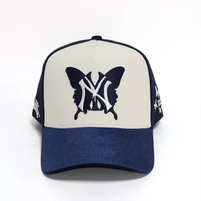 NY BUTTERFLY 5PANEL CAP - NAVY