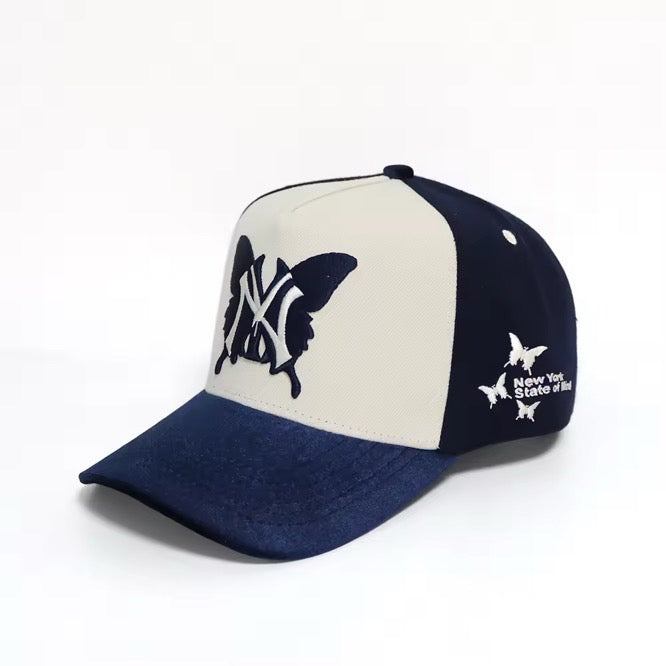 NY BUTTERFLY 5PANEL CAP - NAVY