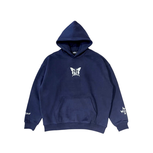 NY BUTTERFLY HOODIE - NAVY