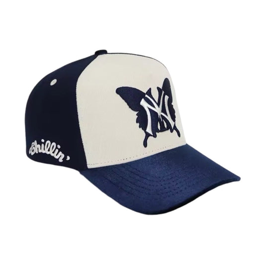 NY BUTTERFLY 5PANEL CAP - NAVY