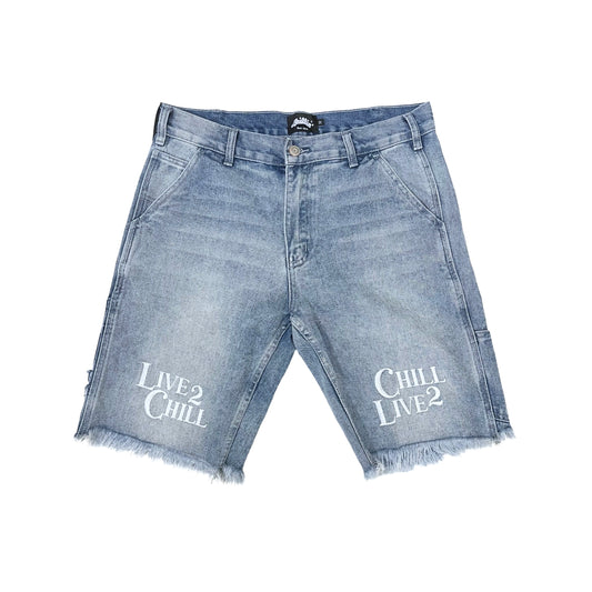 PAINTER DENIM SHORTS - L.BLUE