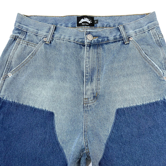 PAINTER DENIM SHORTS - BLUE