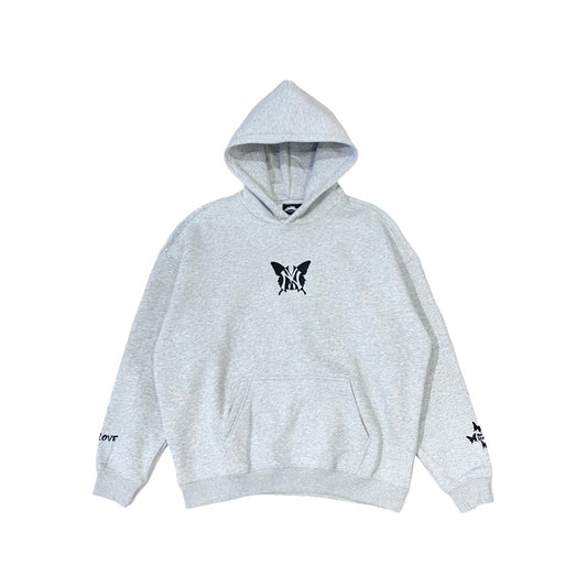 NY BUTTERFLY HOODIE - GREY