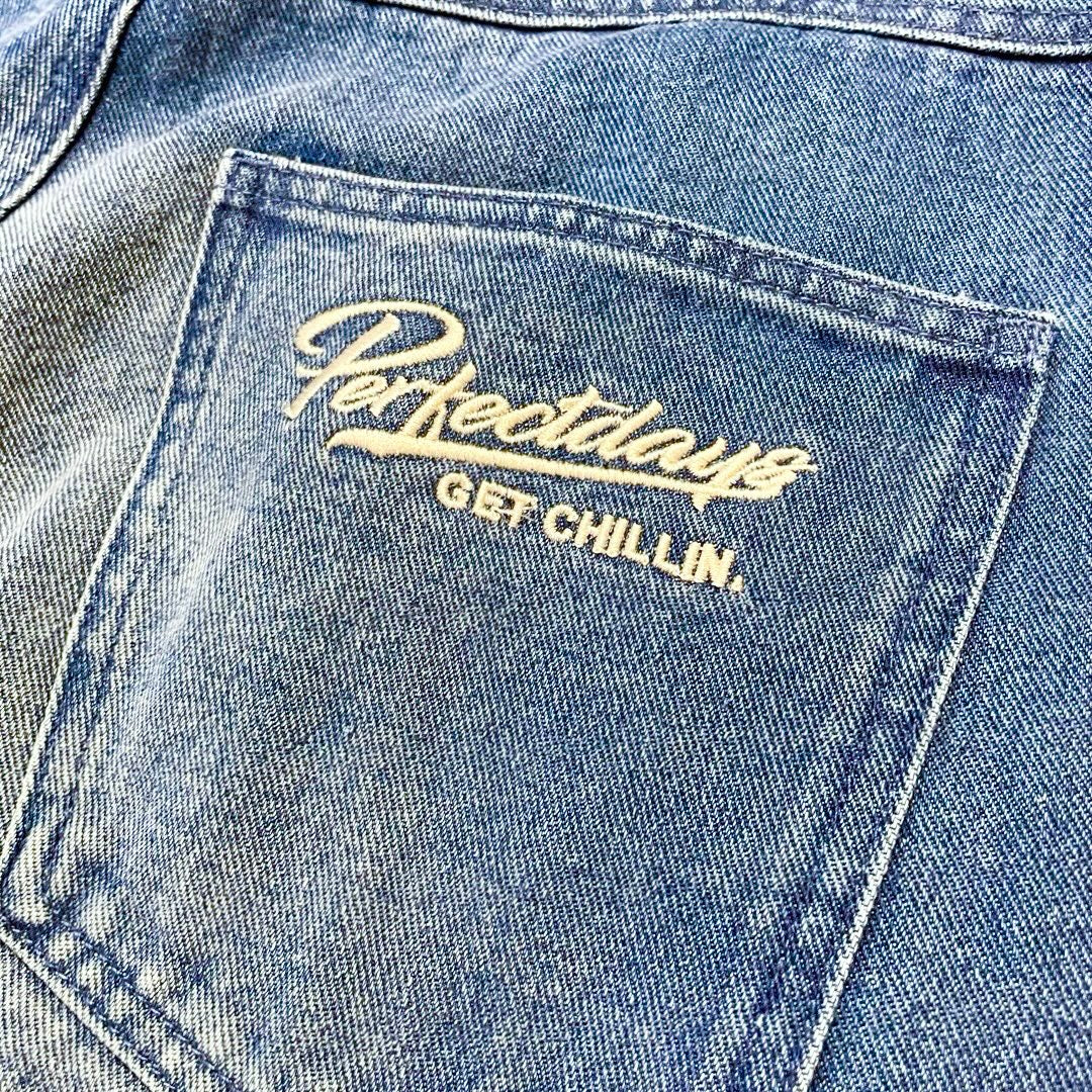 BREAK DENIM PANTS - BLUE