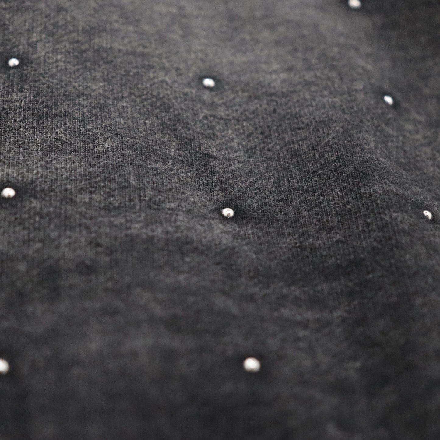 Women's STUDS PIGMENT ZIP HOODIE - BLACK