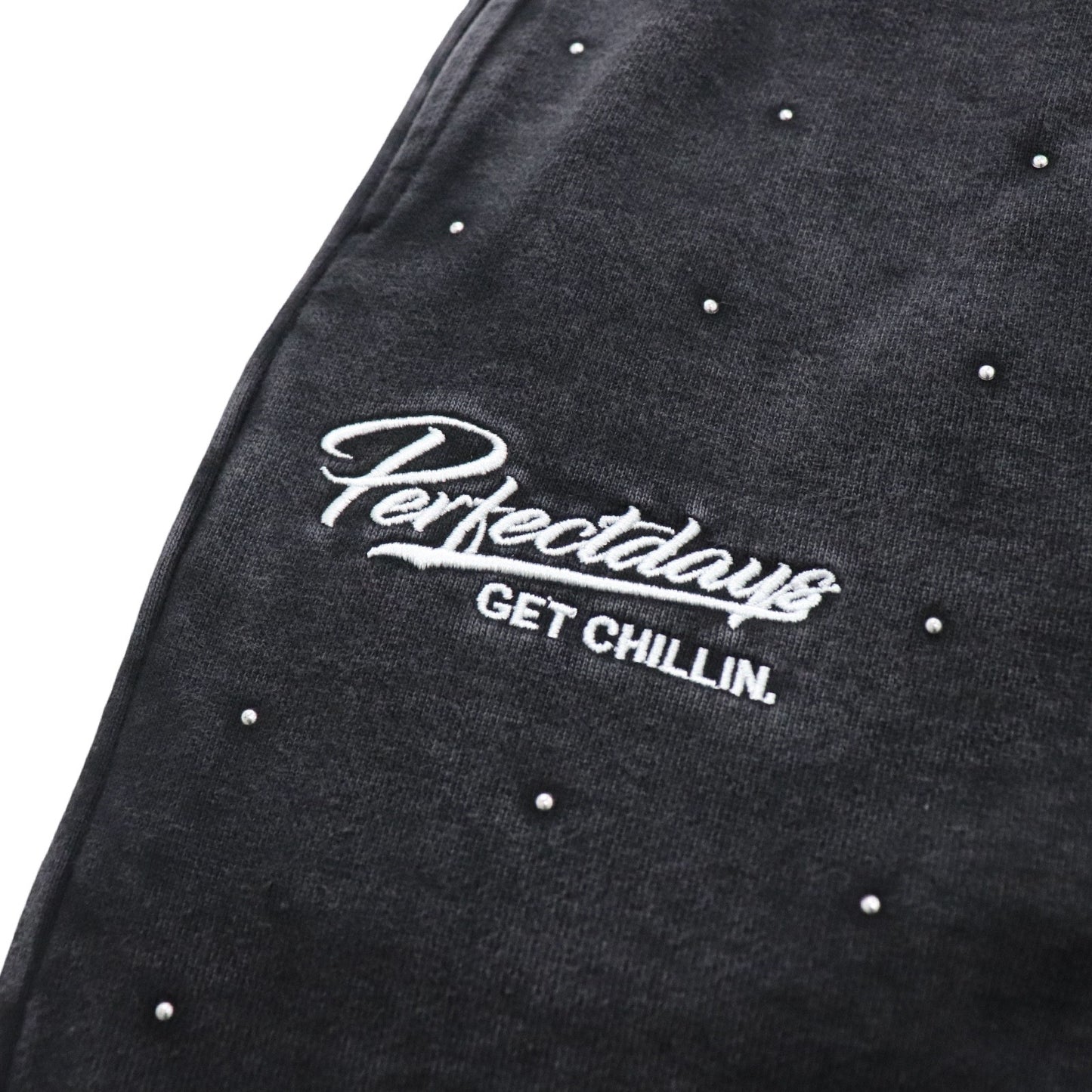 STUDS PIGMENT SWEATPANTS - BLACK