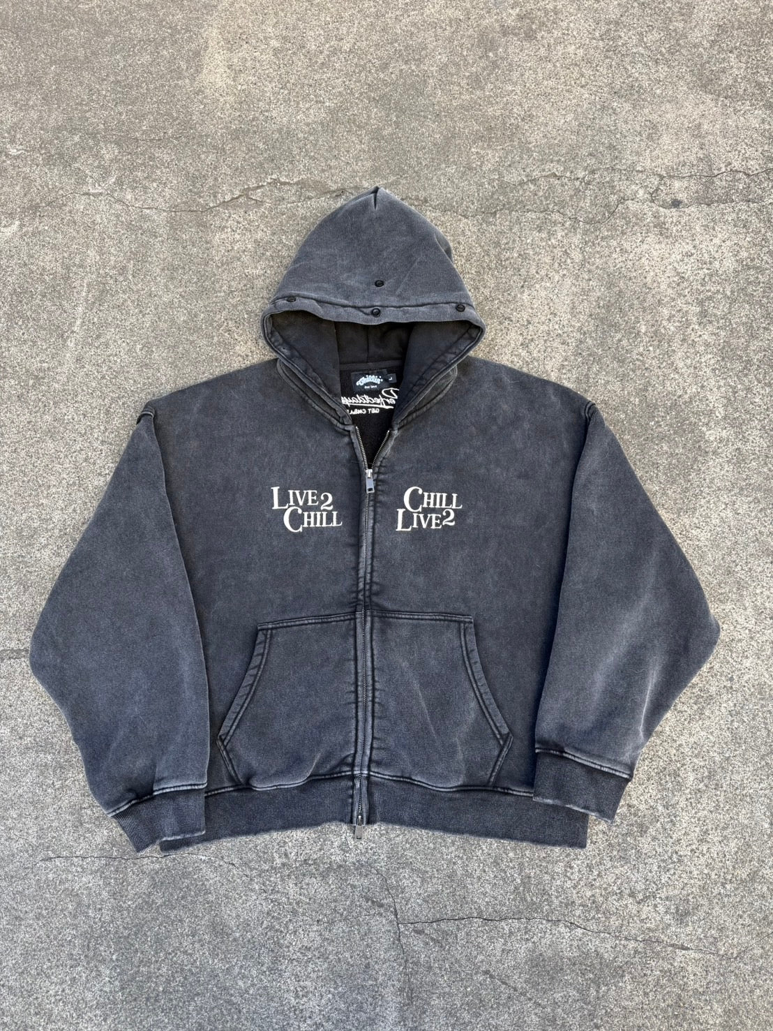 REMOVABLE FUR ZIP HOODIE - BROWN
