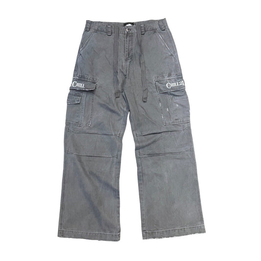 TWILL CARGO PANTS - GREY